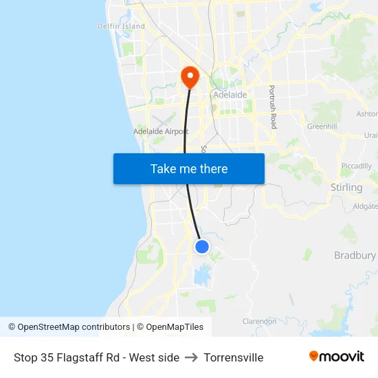 Stop 35 Flagstaff Rd - West side to Torrensville map