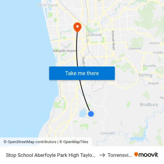 Stop School Aberfoyle Park High Taylors Rd to Torrensville map