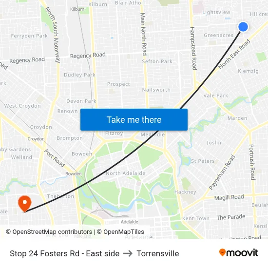 Stop 24 Fosters Rd - East side to Torrensville map