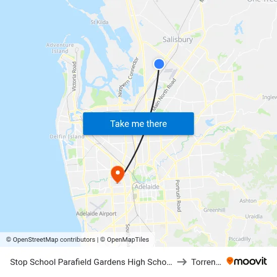 Stop School Parafield Gardens High School Shepherdson Rd to Torrensville map