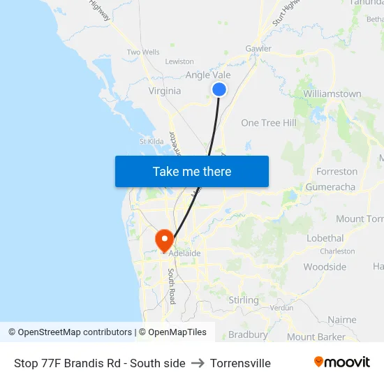 Stop 77F Brandis Rd - South side to Torrensville map