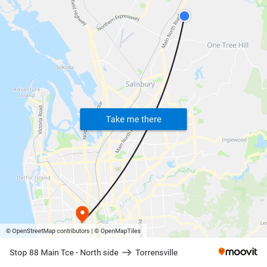 Stop 88 Main Tce - North side to Torrensville map