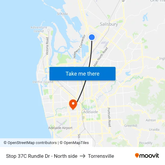 Stop 37C Rundle Dr - North side to Torrensville map