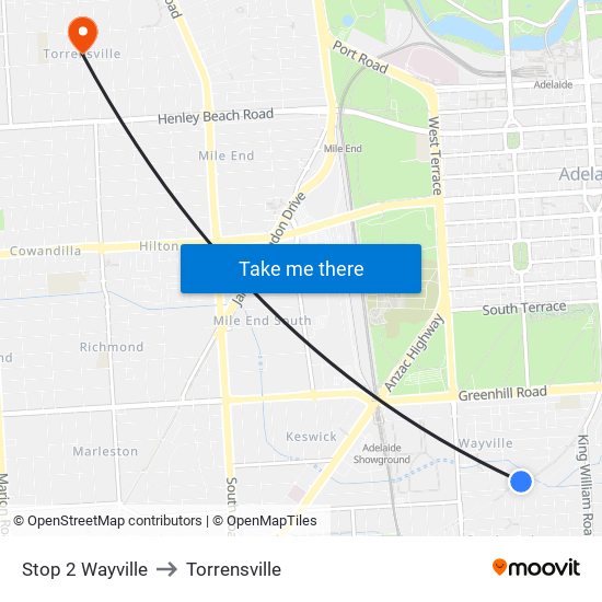 Stop 2 Wayville to Torrensville map