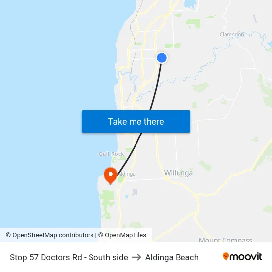 Stop 57 Doctors Rd - South side to Aldinga Beach map