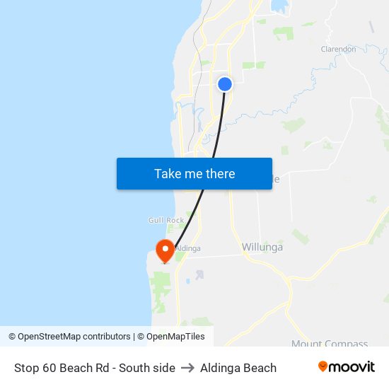Stop 60 Beach Rd - South side to Aldinga Beach map