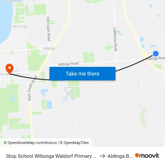 Stop School Willunga Waldorf Primary School Jay Dr to Aldinga Beach map