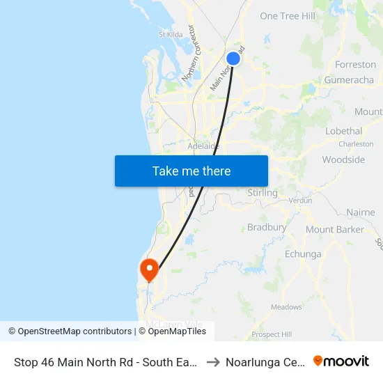 Stop 46 Main North Rd - South East side to Noarlunga Centre map
