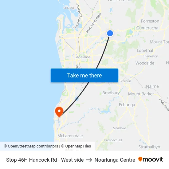 Stop 46H Hancock Rd - West side to Noarlunga Centre map
