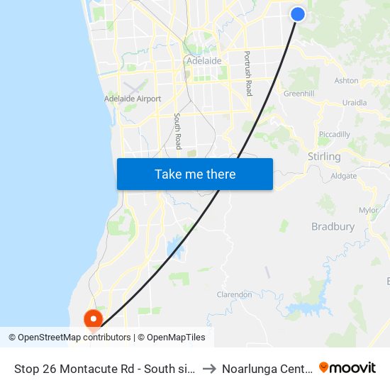 Stop 26 Montacute Rd - South side to Noarlunga Centre map