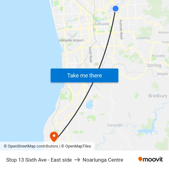 Stop 13 Sixth Ave - East side to Noarlunga Centre map
