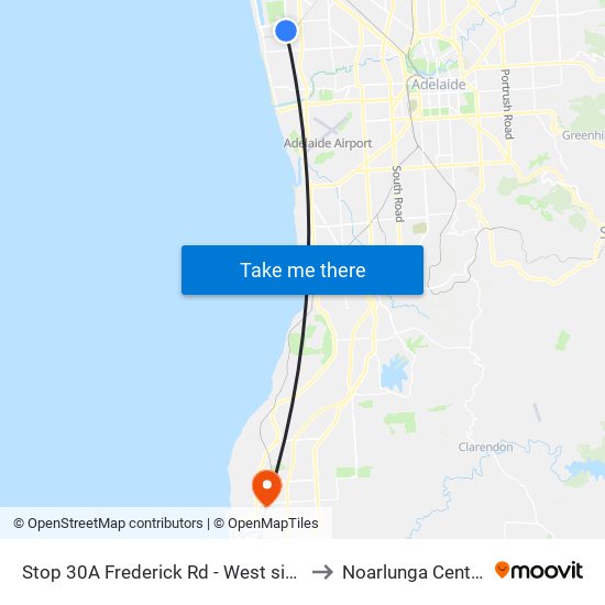 Stop 30A Frederick Rd - West side to Noarlunga Centre map