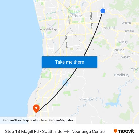 Stop 18 Magill Rd - South side to Noarlunga Centre map