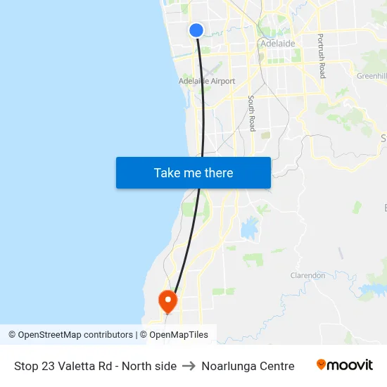 Stop 23 Valetta Rd - North side to Noarlunga Centre map