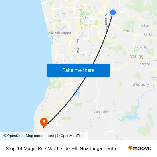Stop 14 Magill Rd - North side to Noarlunga Centre map