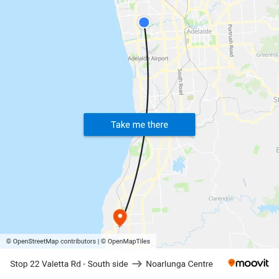 Stop 22 Valetta Rd - South side to Noarlunga Centre map