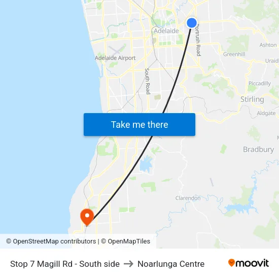 Stop 7 Magill Rd - South side to Noarlunga Centre map