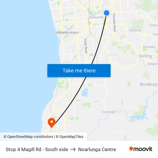 Stop 4 Magill Rd - South side to Noarlunga Centre map
