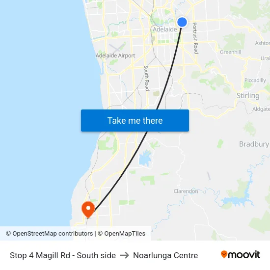 Stop 4 Magill Rd - South side to Noarlunga Centre map