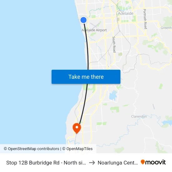 Stop 12B Burbridge Rd - North side to Noarlunga Centre map