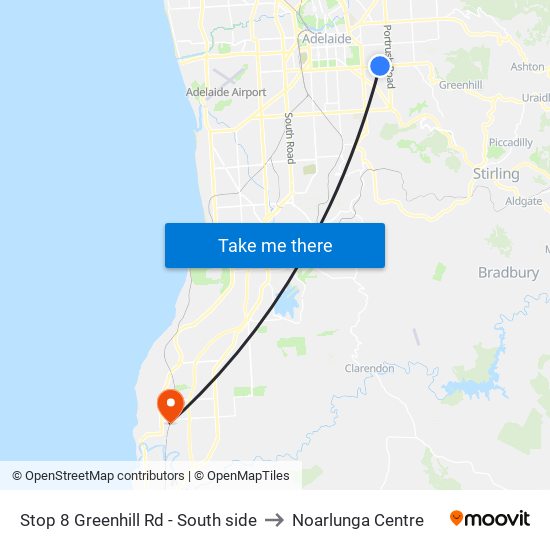 Stop 8 Greenhill Rd - South side to Noarlunga Centre map