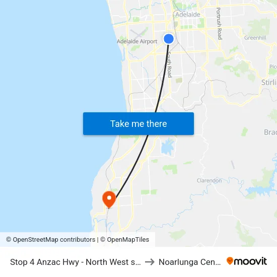 Stop 4 Anzac Hwy - North West side to Noarlunga Centre map