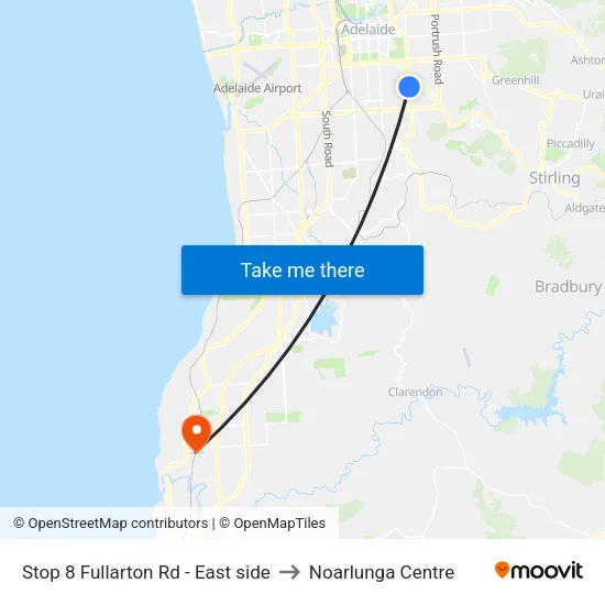 Stop 8 Fullarton Rd - East side to Noarlunga Centre map