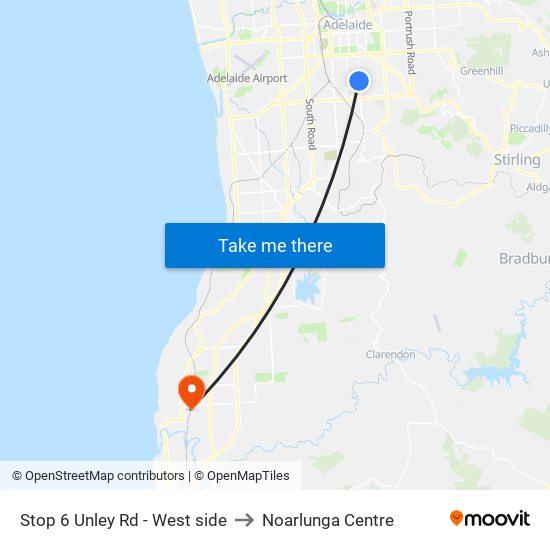 Stop 6 Unley Rd - West side to Noarlunga Centre map