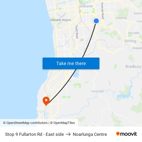 Stop 9 Fullarton Rd - East side to Noarlunga Centre map
