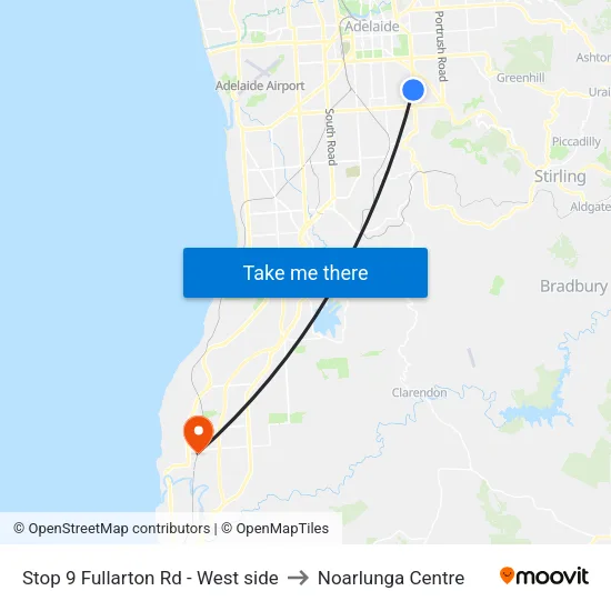 Stop 9 Fullarton Rd - West side to Noarlunga Centre map