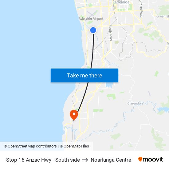 Stop 16 Anzac Hwy - South side to Noarlunga Centre map