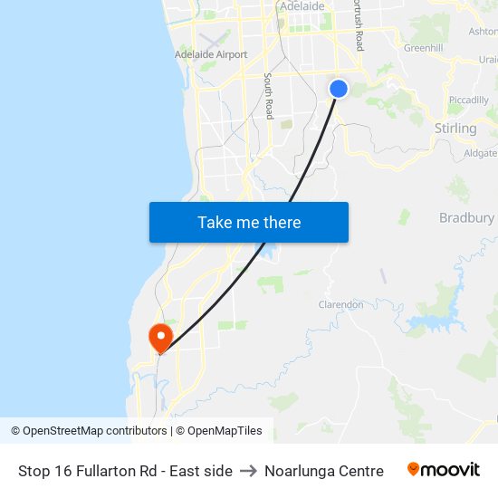 Stop 16 Fullarton Rd - East side to Noarlunga Centre map