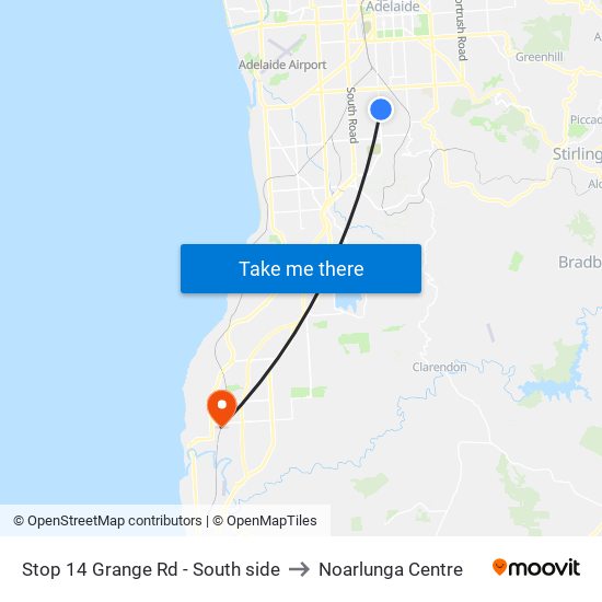 Stop 14 Grange Rd - South side to Noarlunga Centre map