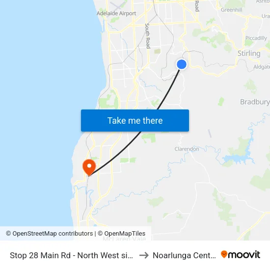 Stop 28 Main Rd - North West side to Noarlunga Centre map