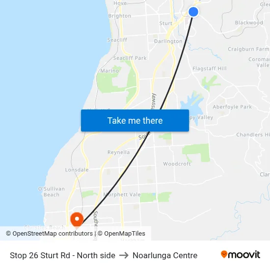 Stop 26 Sturt Rd - North side to Noarlunga Centre map