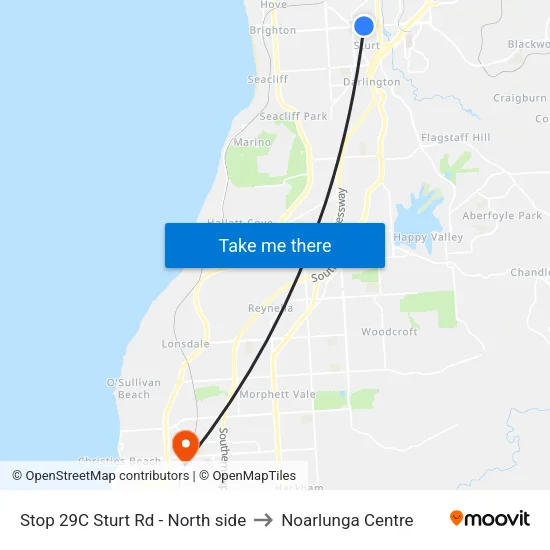 Stop 29C Sturt Rd - North side to Noarlunga Centre map