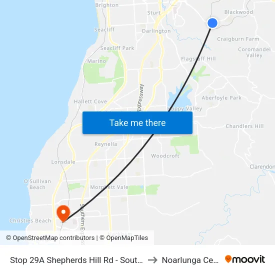 Stop 29A Shepherds Hill Rd - South side to Noarlunga Centre map