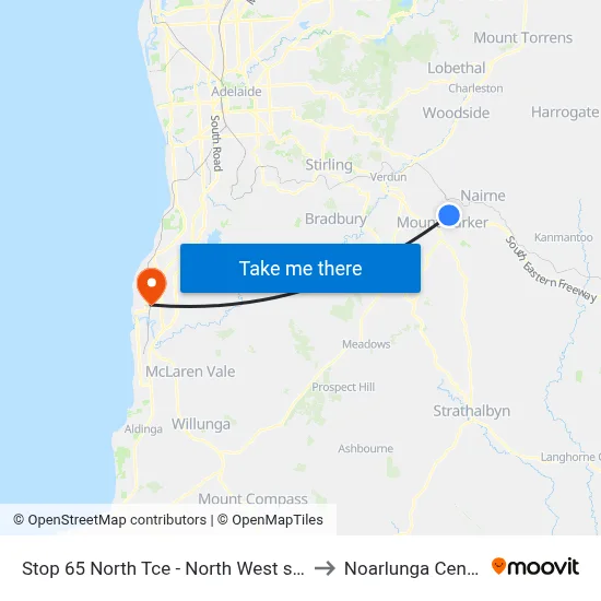 Stop 65 North Tce - North West side to Noarlunga Centre map