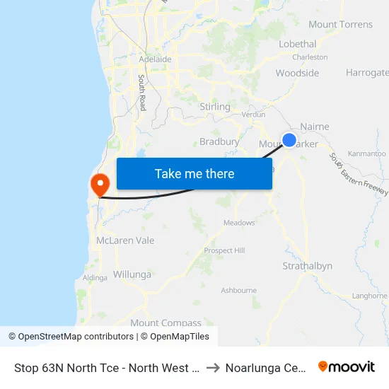 Stop 63N North Tce - North West side to Noarlunga Centre map