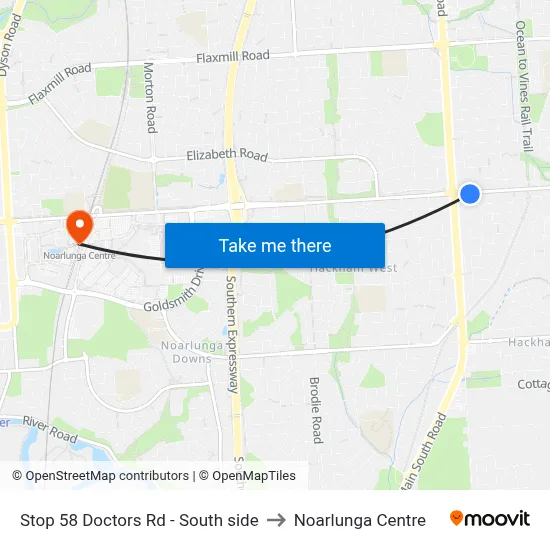 Stop 58 Doctors Rd - South side to Noarlunga Centre map