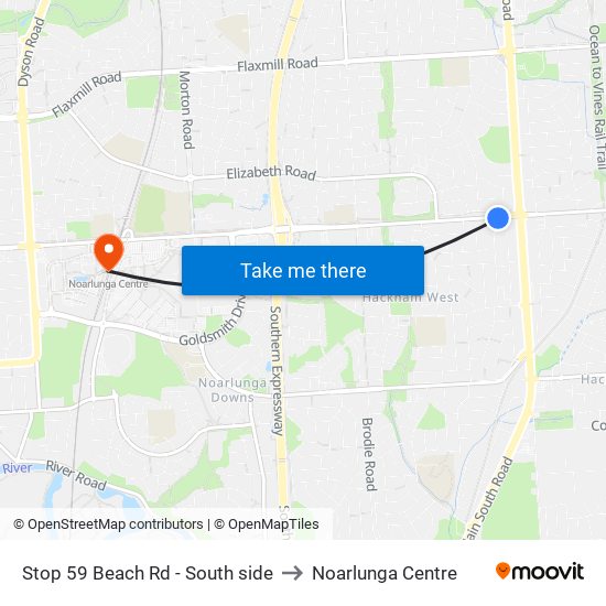 Stop 59 Beach Rd - South side to Noarlunga Centre map