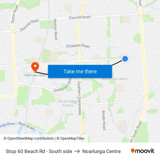 Stop 60 Beach Rd - South side to Noarlunga Centre map