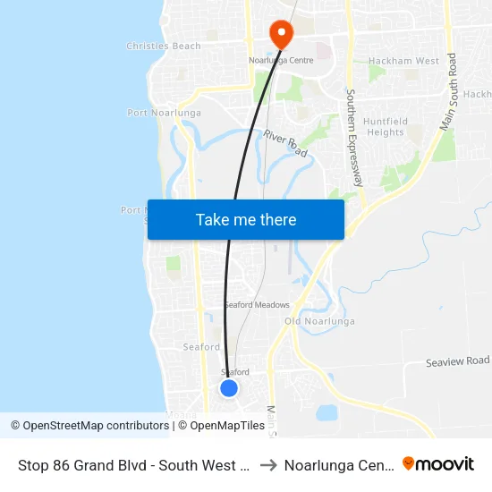Stop 86 Grand Blvd - South West side to Noarlunga Centre map