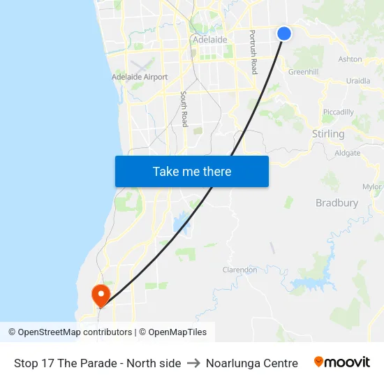 Stop 17 The Parade - North side to Noarlunga Centre map