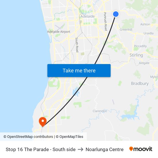 Stop 16 The Parade - South side to Noarlunga Centre map