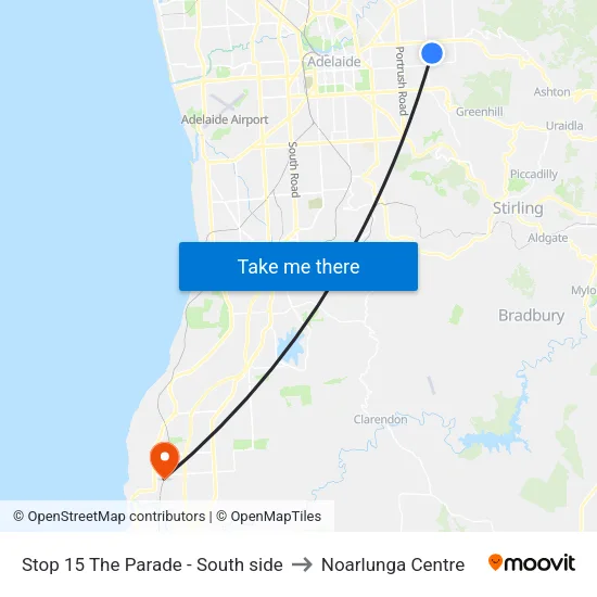 Stop 15 The Parade - South side to Noarlunga Centre map