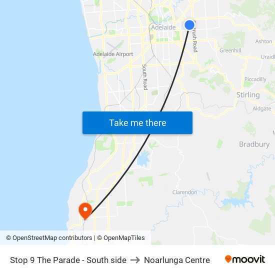 Stop 9 The Parade - South side to Noarlunga Centre map