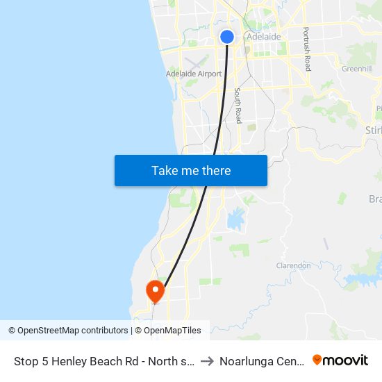 Stop 5 Henley Beach Rd - North side to Noarlunga Centre map