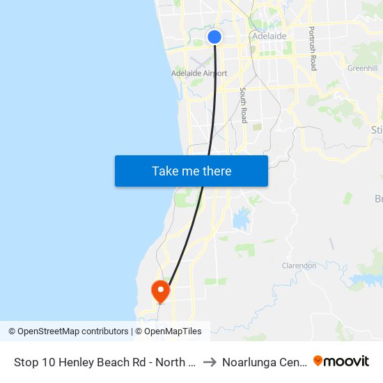 Stop 10 Henley Beach Rd - North side to Noarlunga Centre map