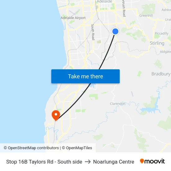 Stop 16B Taylors Rd - South side to Noarlunga Centre map